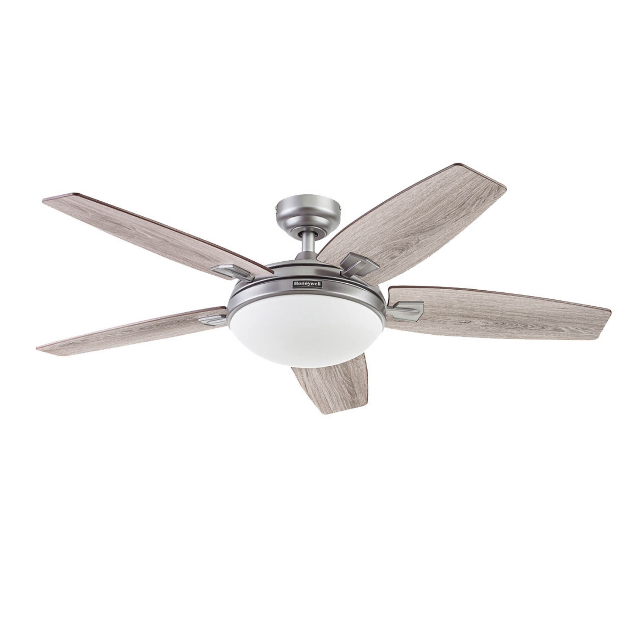 Honeywell, 48in. Honeywell Carmel Ceiling Fan Control, Pewter, Fan Diameter 48 in, Fan Blade Span 40-49 Air Delivery 4177 cfm, Model# 51627